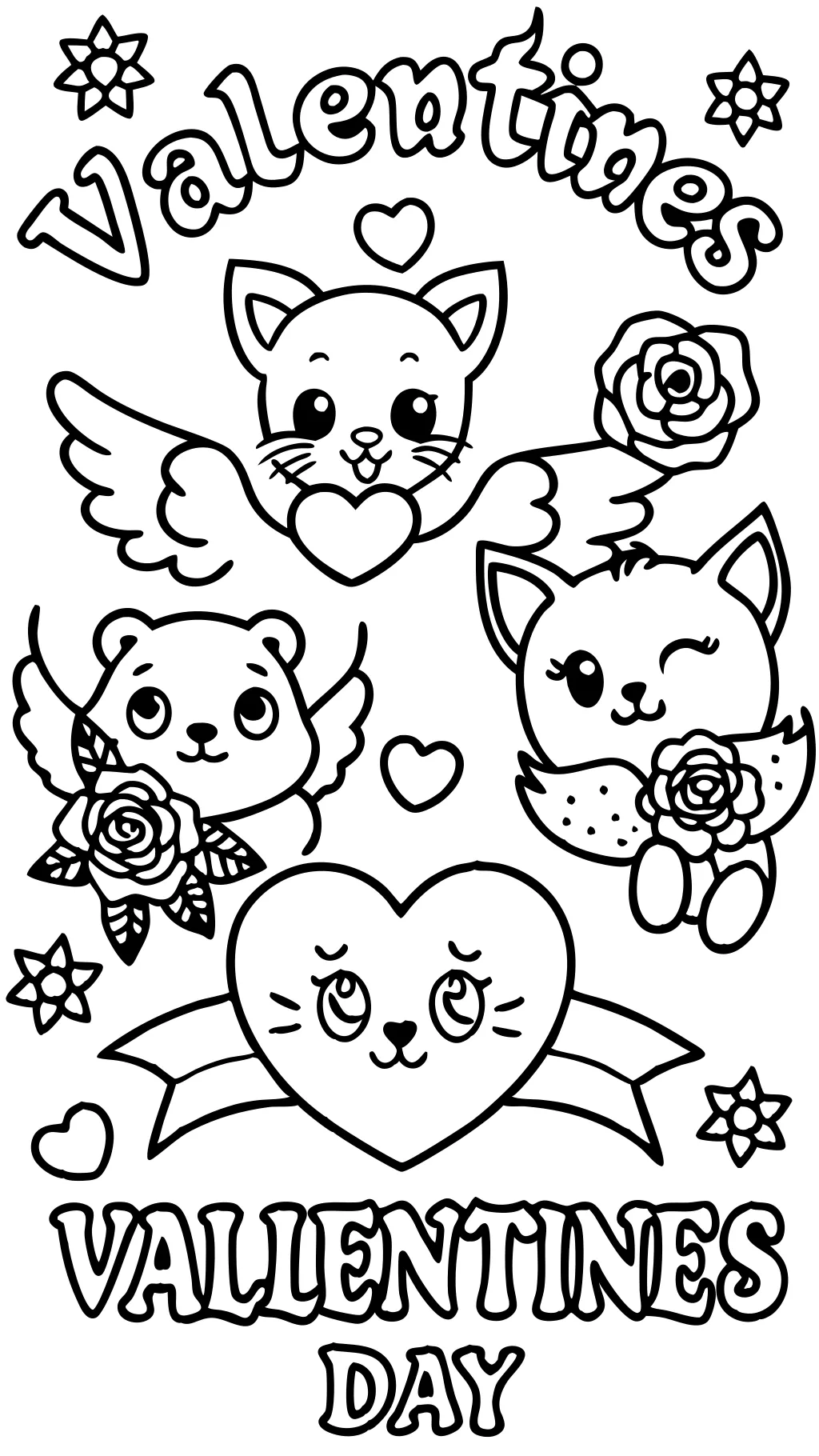 coloring pages for valentines